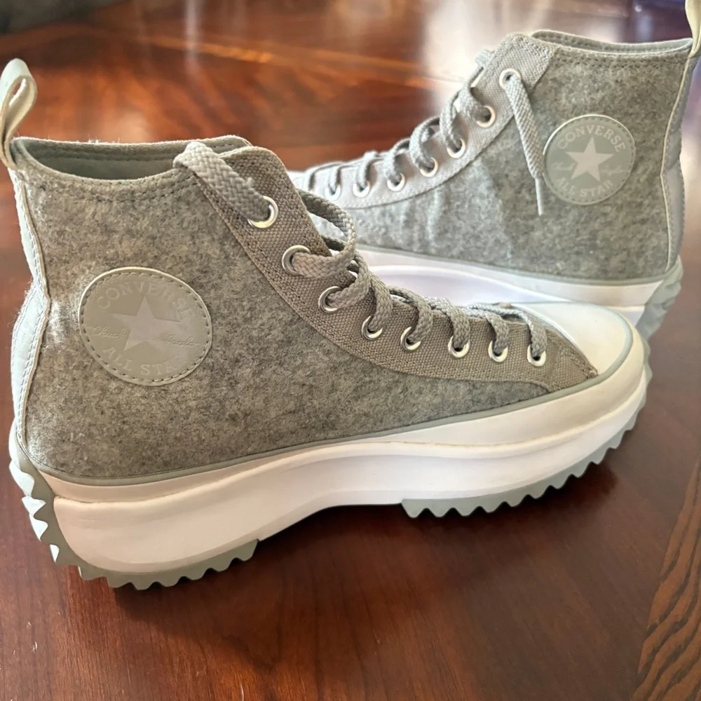 Converse Run Star Hike Chunky High Top Sneakers Unisex Womens 11 Mens 9.5 - Picture 3 of 16